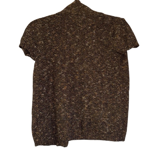 Maurices Brown Knit Open Short Sleeve Cardigan Women’s XS -S Preppy Workwear Y2K - Picture 2 of 9